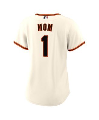 Women's White San Francisco Giants 1 Mom Home Replica Jersey