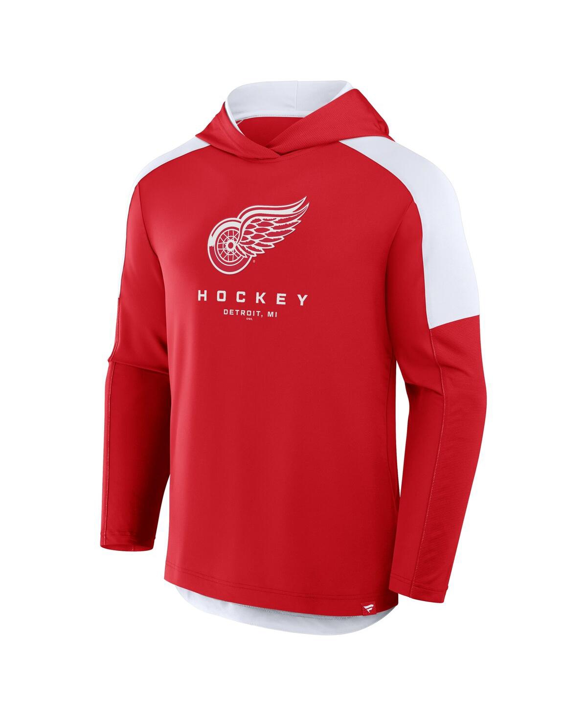 Fanatics Men's Red Detroit Red Wings Meta Game Transitional Pullover Hoodie In Red