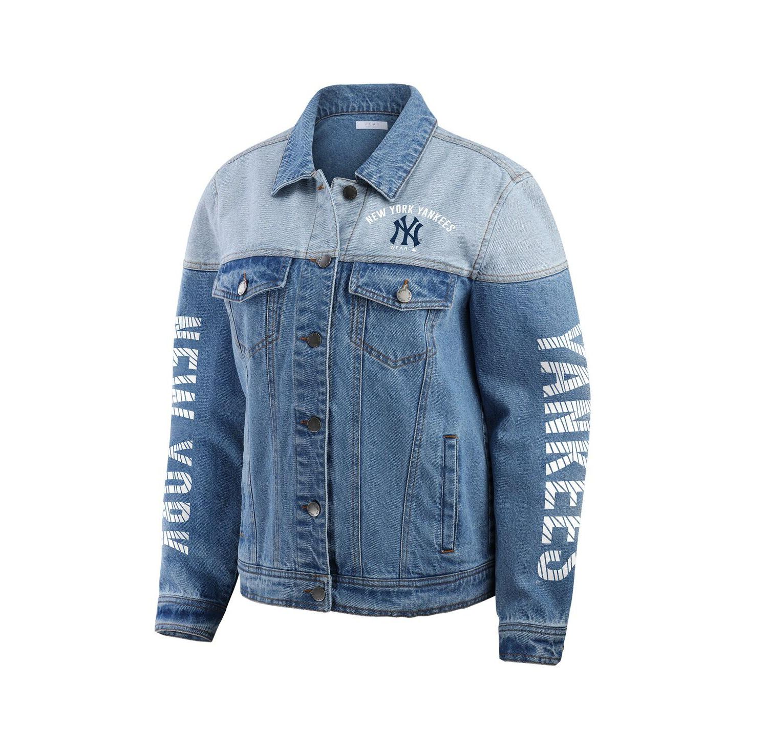 Women's New York Yankees Full-Button Denim Jacket