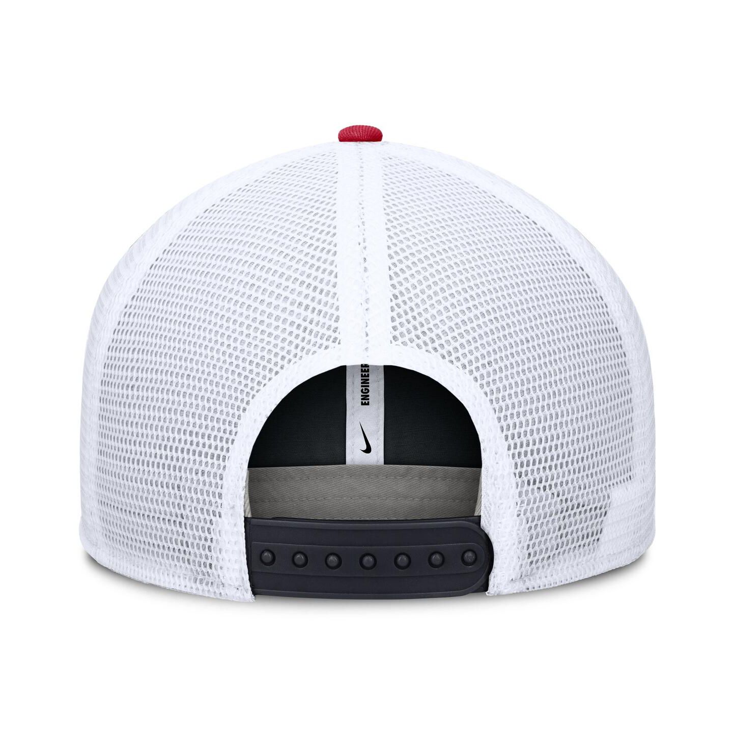 Мужская кепка Nike Navy/Red Atlanta Braves Pro Performance Trucker Snapback Hat — фото 2