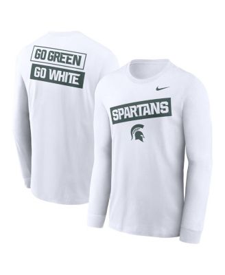 Nike - Men's White Michigan State Spartans Two-Hit Classic Location Long Sleeve T-Shirt