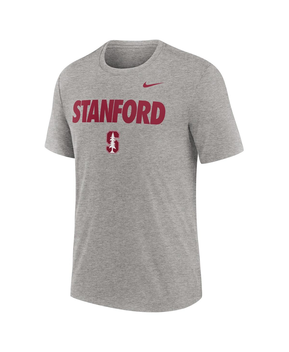Nike Men's Heather Gray Stanford Cardinal Campus Local Tri-blend T-shirt In Heather Gray