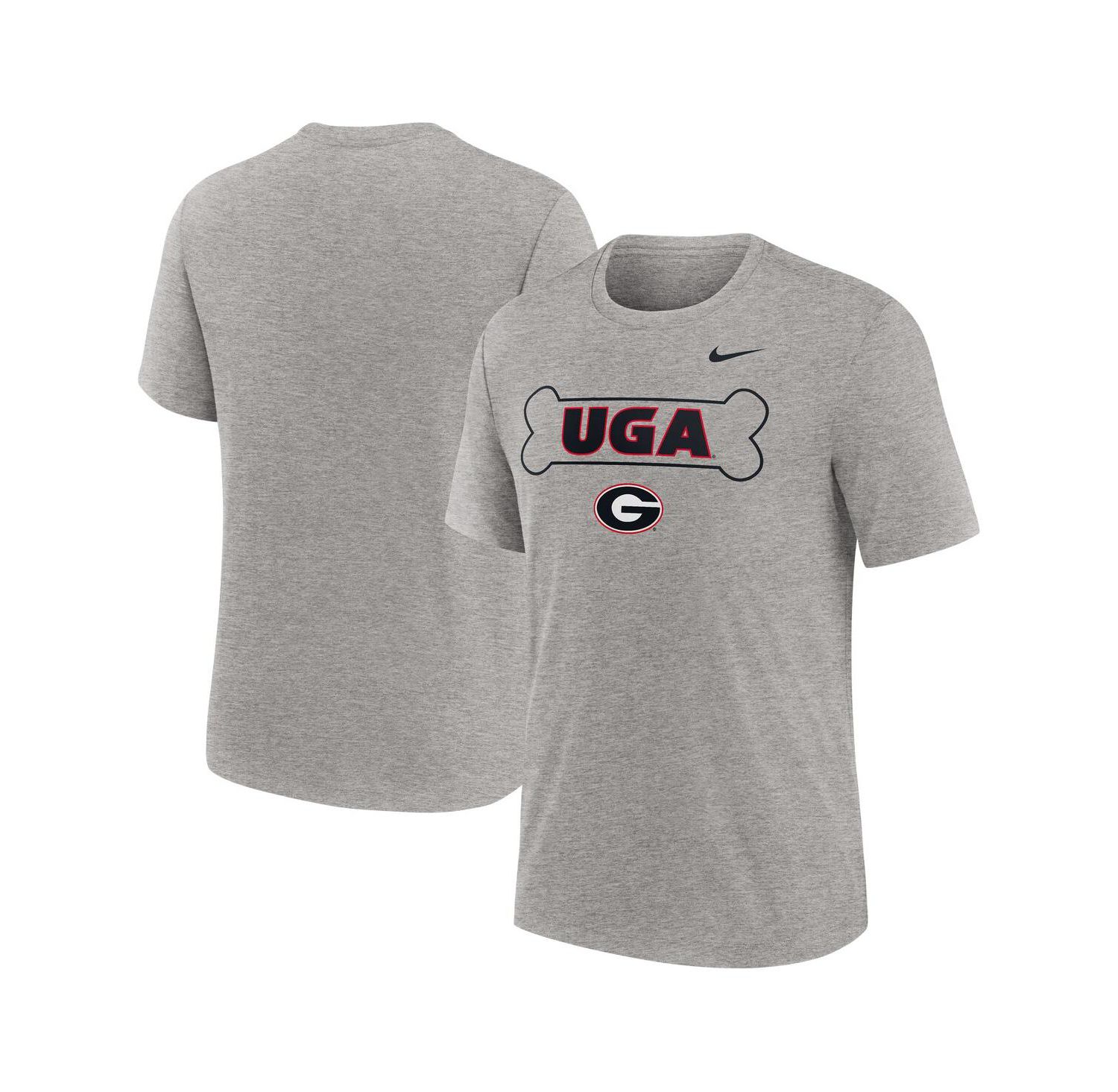 Men's Heather Gray Georgia Bulldogs Campus Local Tri-Blend T-Shirt