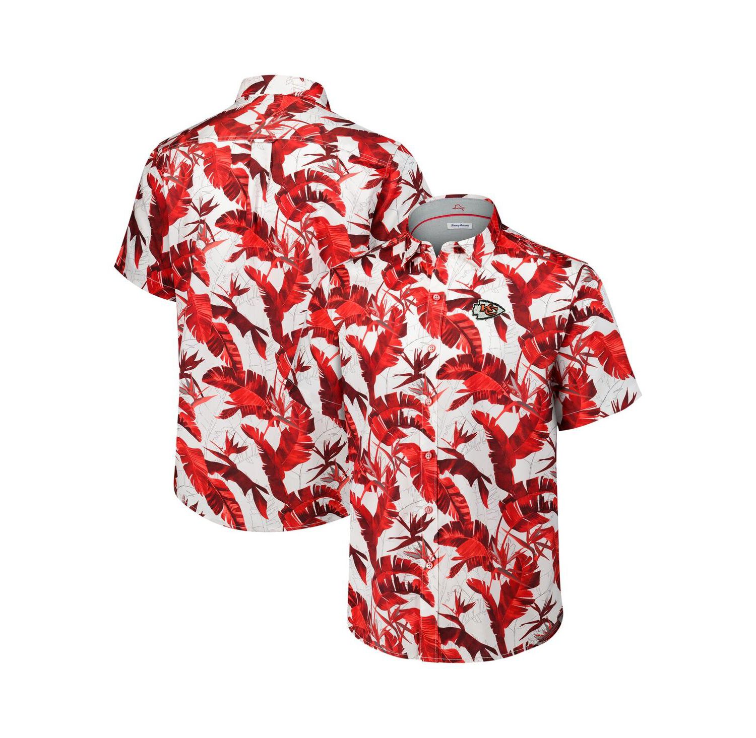 Men's Red Kansas City Chiefs Sunnyvale Blooms Camp Button-Up Shirt