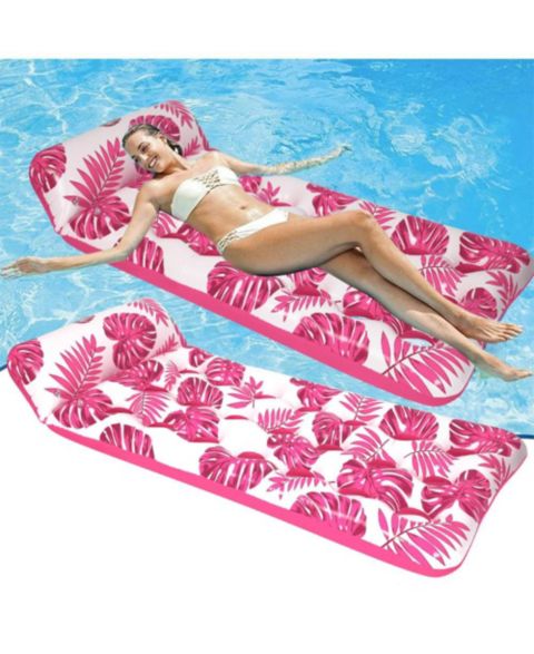 Детская игрушка Cowin Inflatable Pool Floats Hammock with Headrest Floating Pool Lounge Chair 73 x 34in for Adults, цвет: Красный