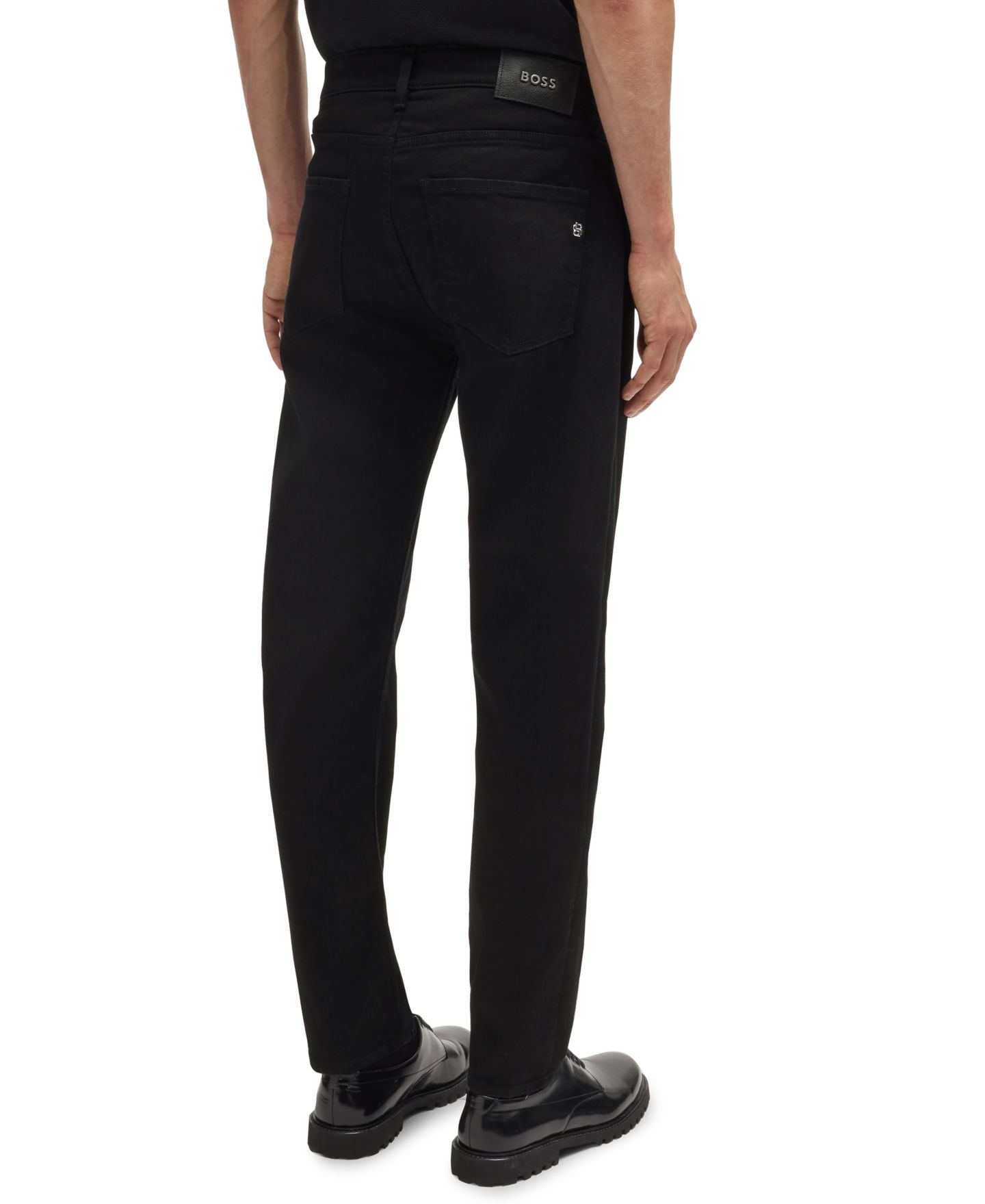 Мужские джинсы Hugo Boss Black Super-Soft Regular-Fit, цвет: Чёрный — фото 4