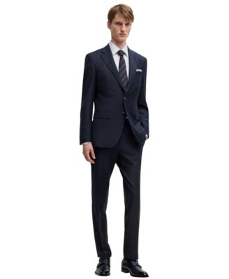 Men's Virgin Wool Slim-Fit Trousers