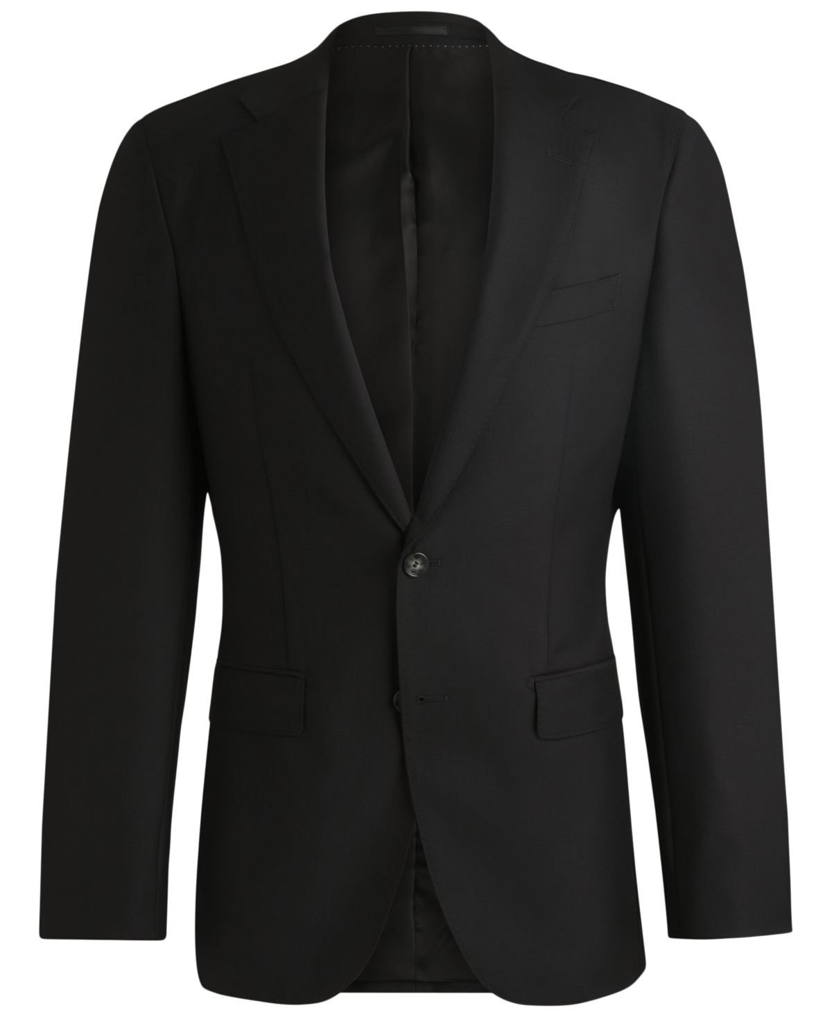 Hugo Boss Boss By  Men's Virgin Wool Slim-fit Jacket In Black