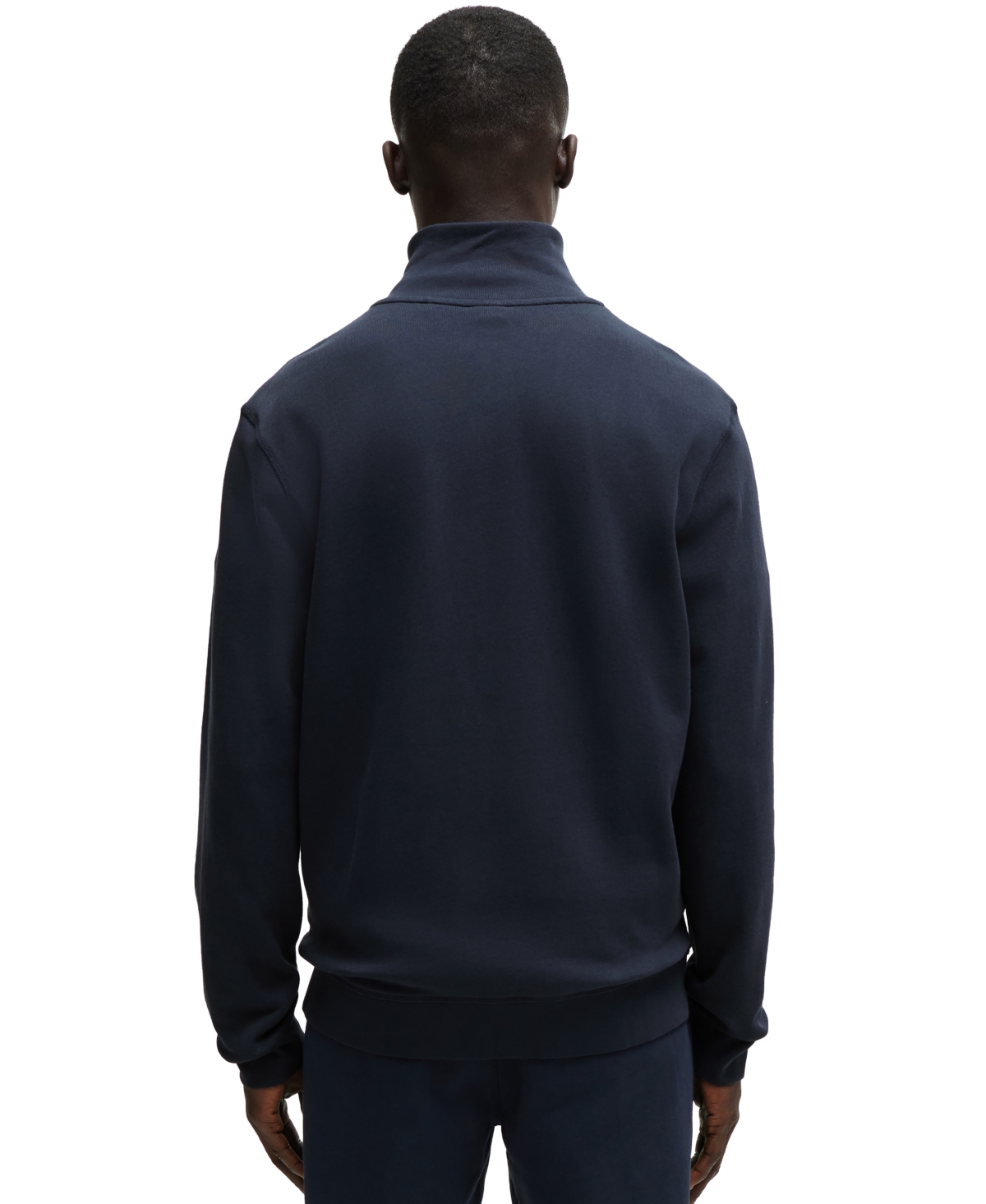 Hugo Boss Boss By  Men's Logo Badge Zip-up Jacket In Dark Blue