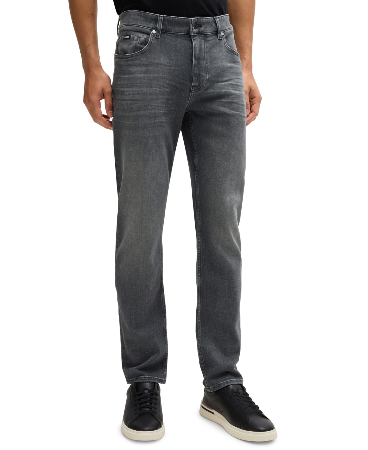 Boss by Hugo Boss Men's Stretch Denim Slim-Fit Jeans - Open Gray