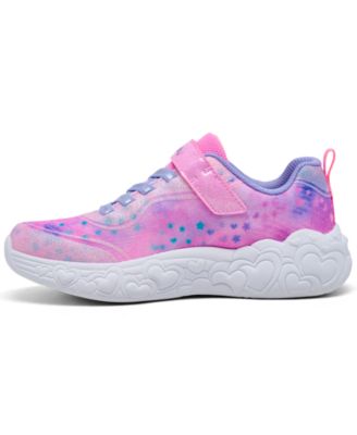 Little Girls' S-Lights: Eternal Heart Lights Light-Up Fastening Strap Casual Sneakers from Finish Line