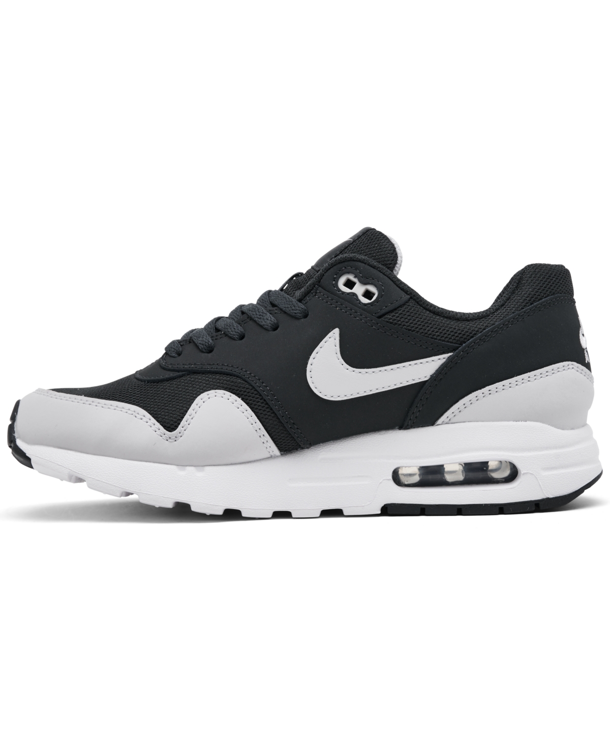 Nike Big Kids' Air Max 1 Casual Sneakers From Finish Line In Off Noir,vast Gray