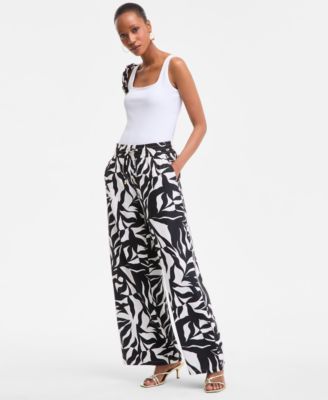 Womens Printed Wide Leg Pants P Xs 3x Exclusively At Macys