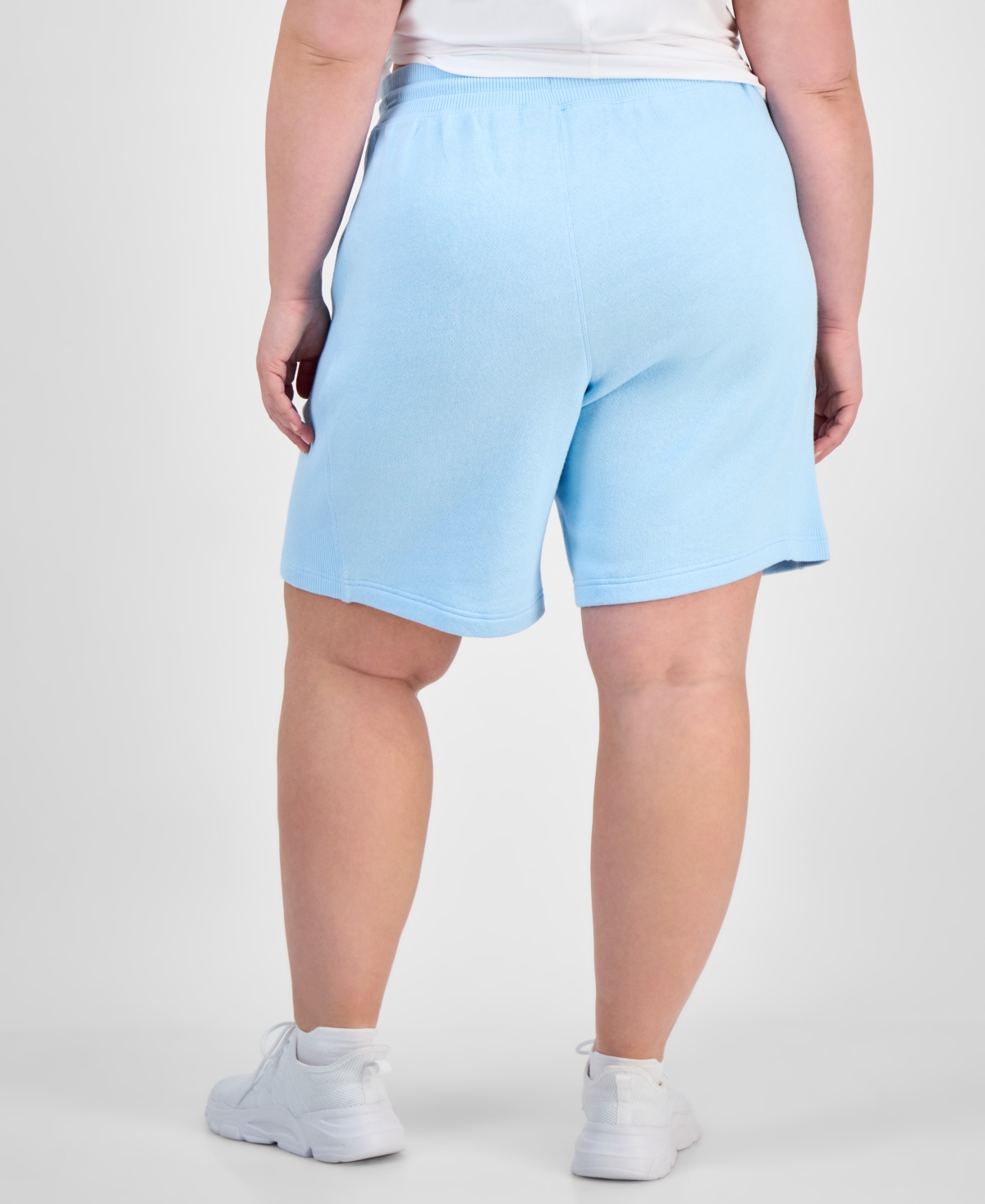 Id Ideology Plus Size Cotton-blend Pull-on Bermuda Shorts, Exclusively At Macy's