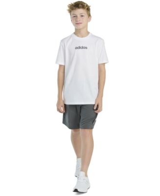adidas - Big Boys Short-Sleeve T-Shirt and Cargo Woven Shorts, 2 Piece Set