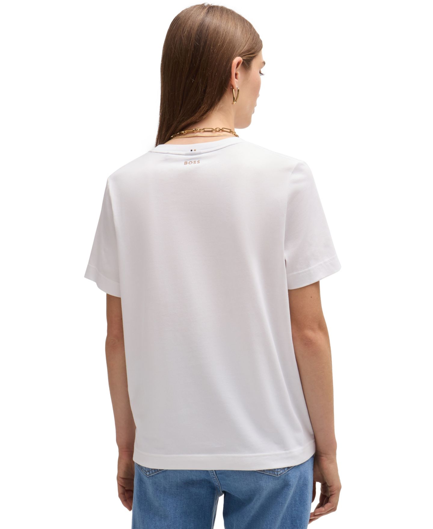 Женская футболка Hugo Boss BOSS by Relaxed-Fit, цвет: Белый — фото 4