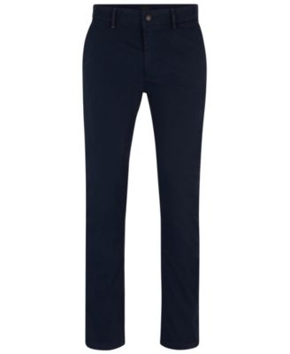 Men's Stretch-Cotton Satin Slim-Fit Chinos