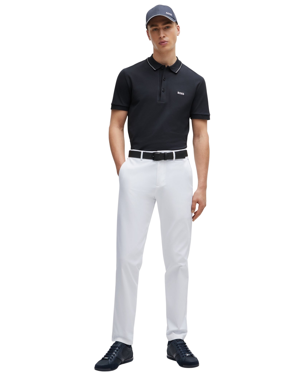 Hugo Boss Boss By  Men's Tonal Logo Slim-fit Polo Shirt In Multi