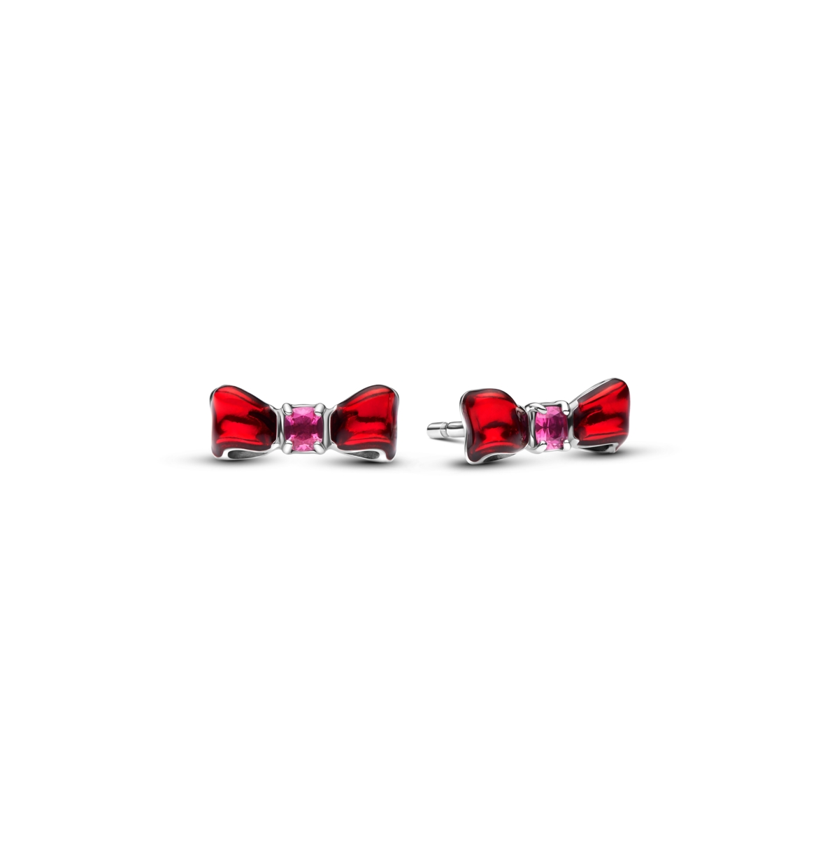 Pandora Sterling Silver Disney Snow White Bow Stud Earrings