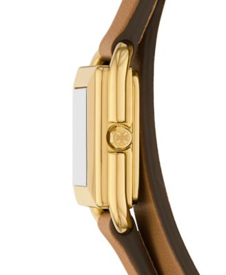 Women's The Kira Brown Leather Wrap Strap Watch 18mm