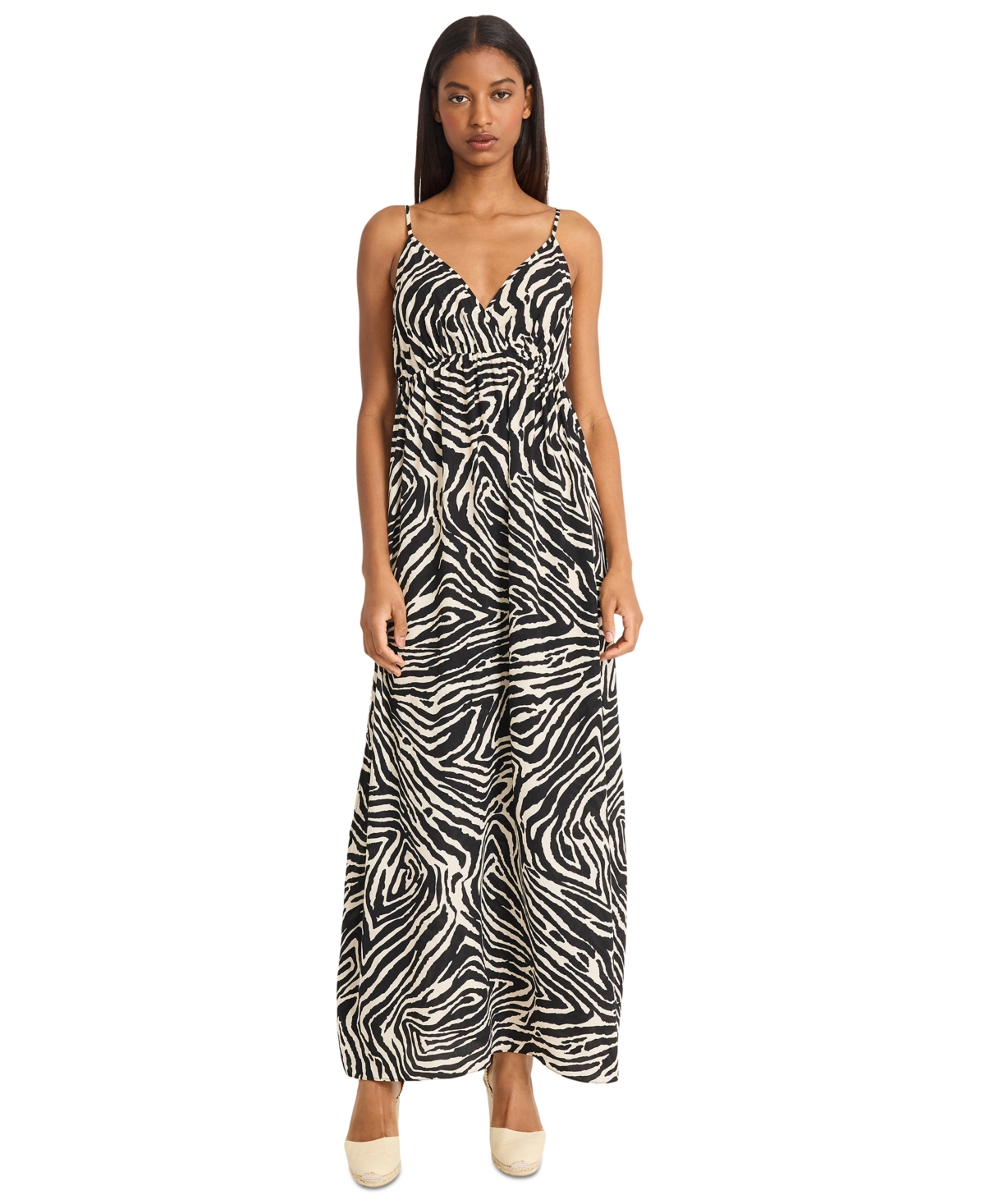 The Good Journey Animal Print Maxi Dress In Black