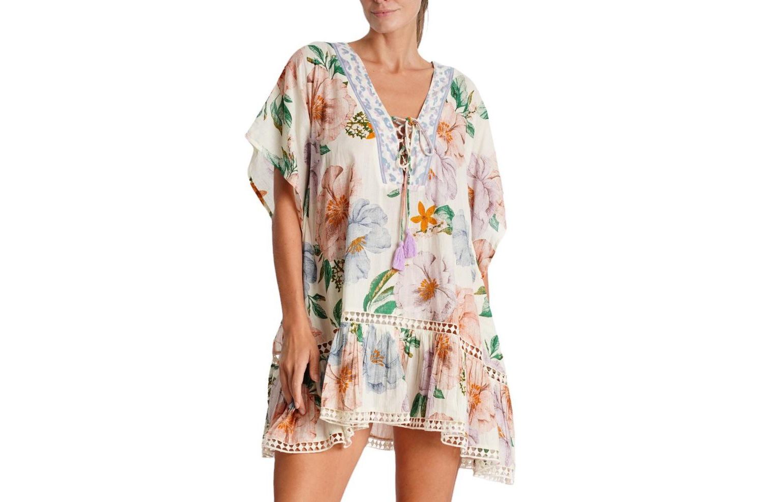 Women's s Serena Bloom Embroidered Kaftan