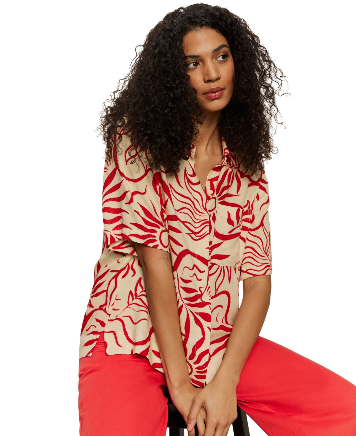 Shop Sanctuary Women's Relaxed Vacation Collared Button-front Shirt
