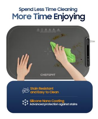 Foldable Food Warming Mat, Electric Buffet Warmer Tray with Carry Bag, Gray