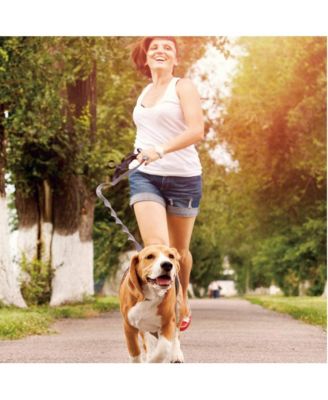 Hands Free Bungee Dog Leash - Red