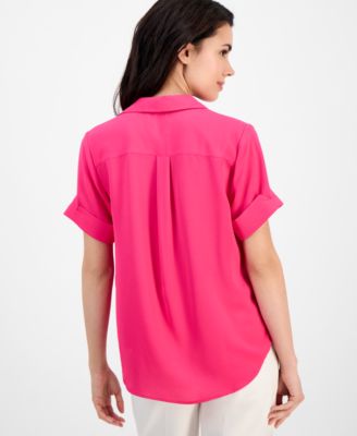 Women's Cuffed Short-Sleeve Shirt