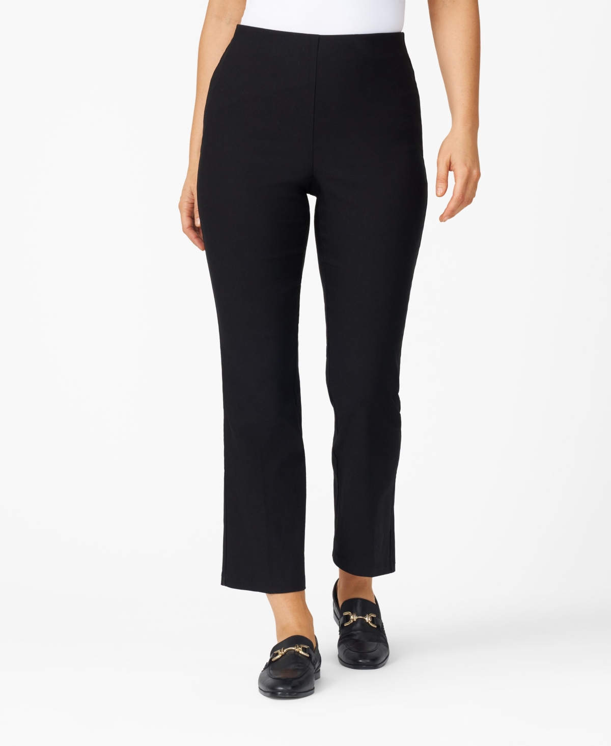 Women's Cropped Kick Flare Stretch Pant - Jet black