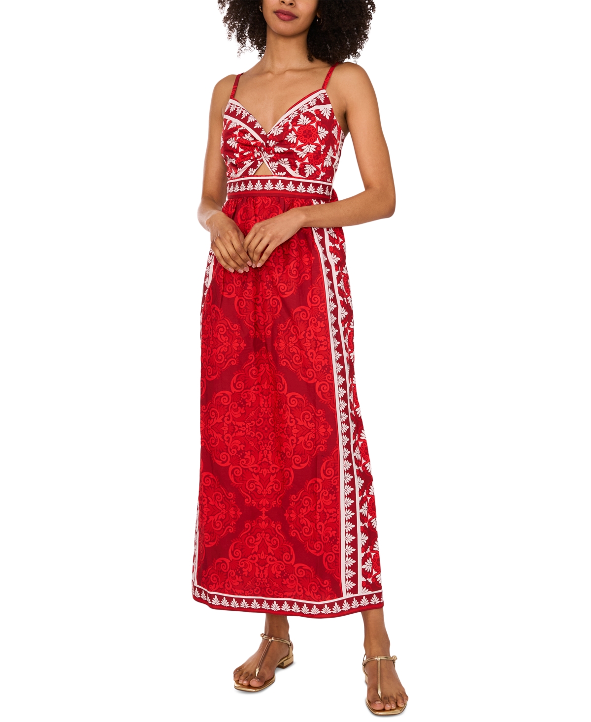 1.state Twist Front Maxi Dress