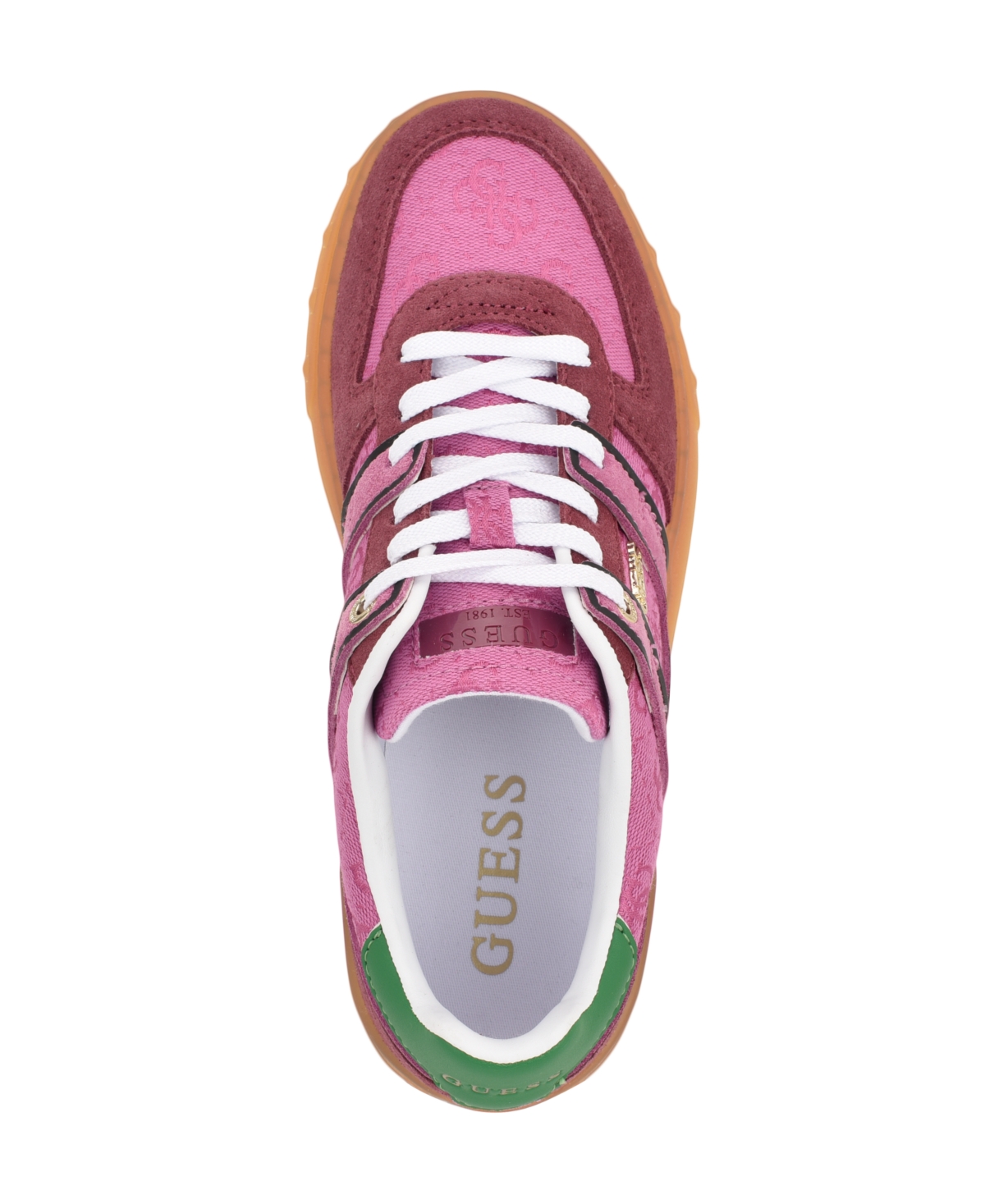Guess Women's Inart Low Profile Sporty Gum Bottom Lace-up Sneakers