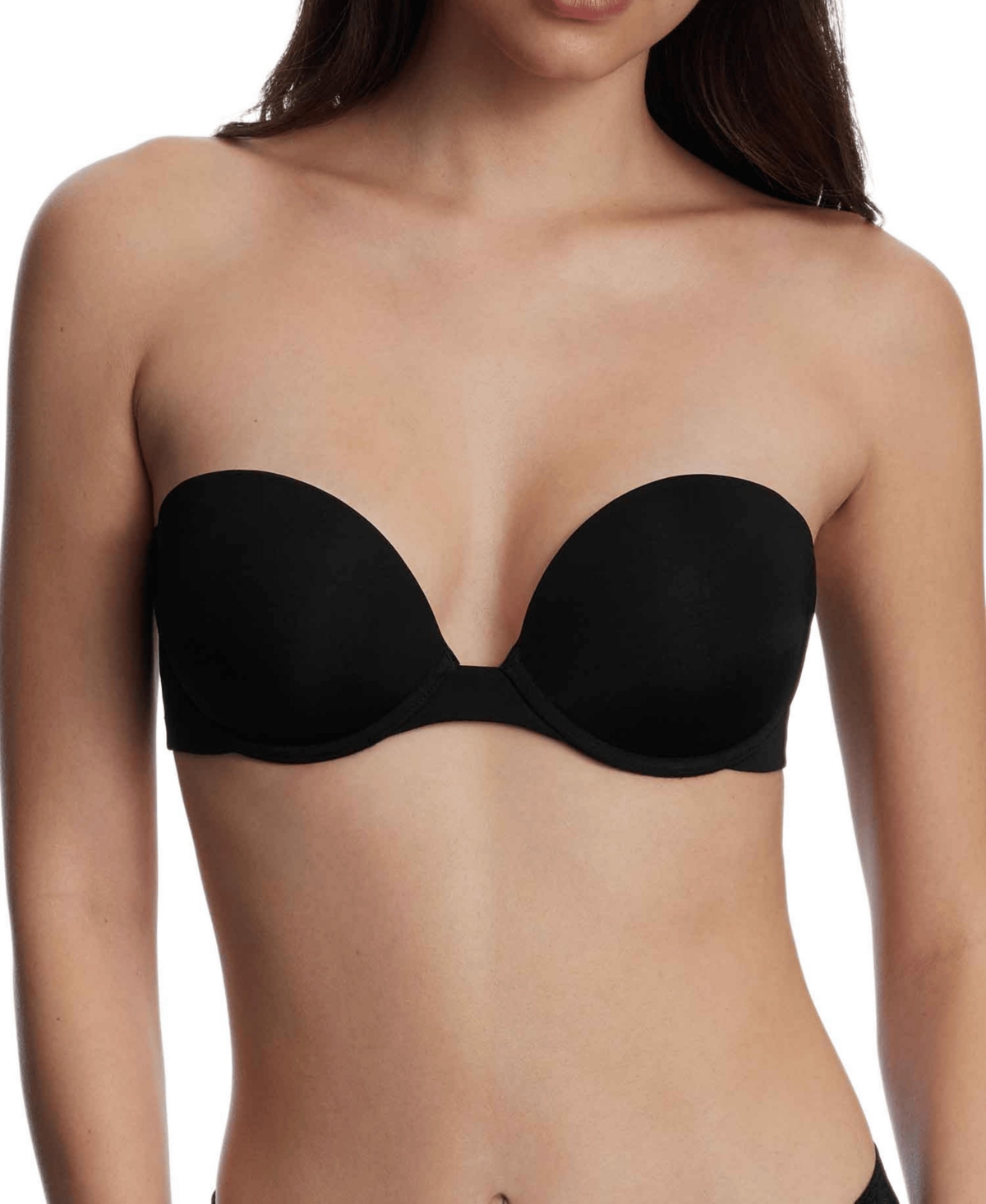 Women's Breathless Strapless Plunge Push-Up Bra - Black