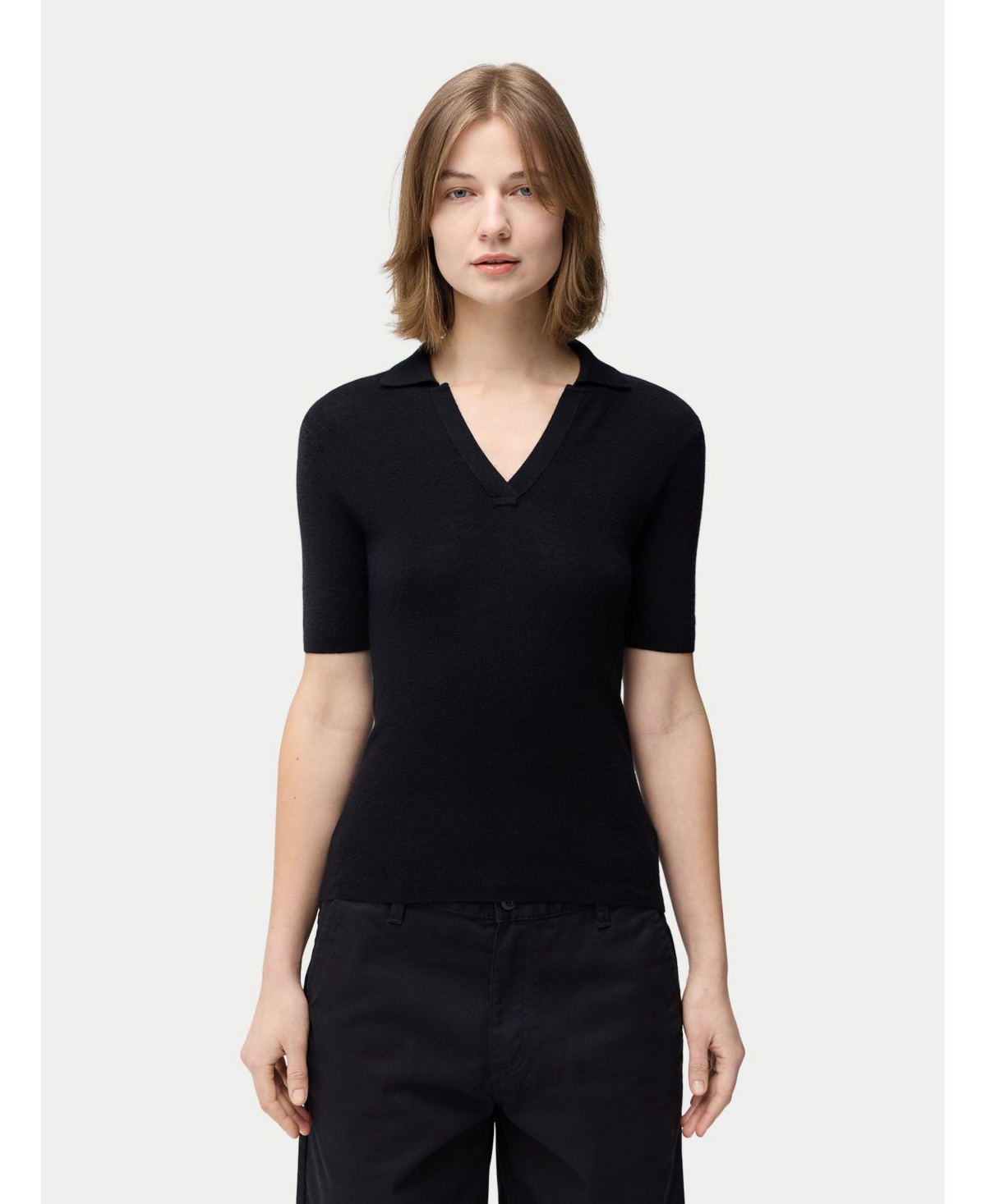 Gobi Cashmere Women's Silk Polo Shirt