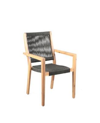 Set of Two Solid Wood Arm Chairs – Outdoor Seating for Patio & Deck