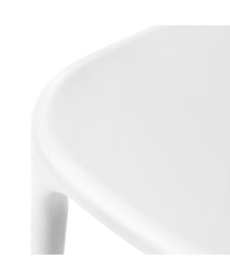 Modern Stackable Resin Plastic Patio Dining Chair (Set of 4)