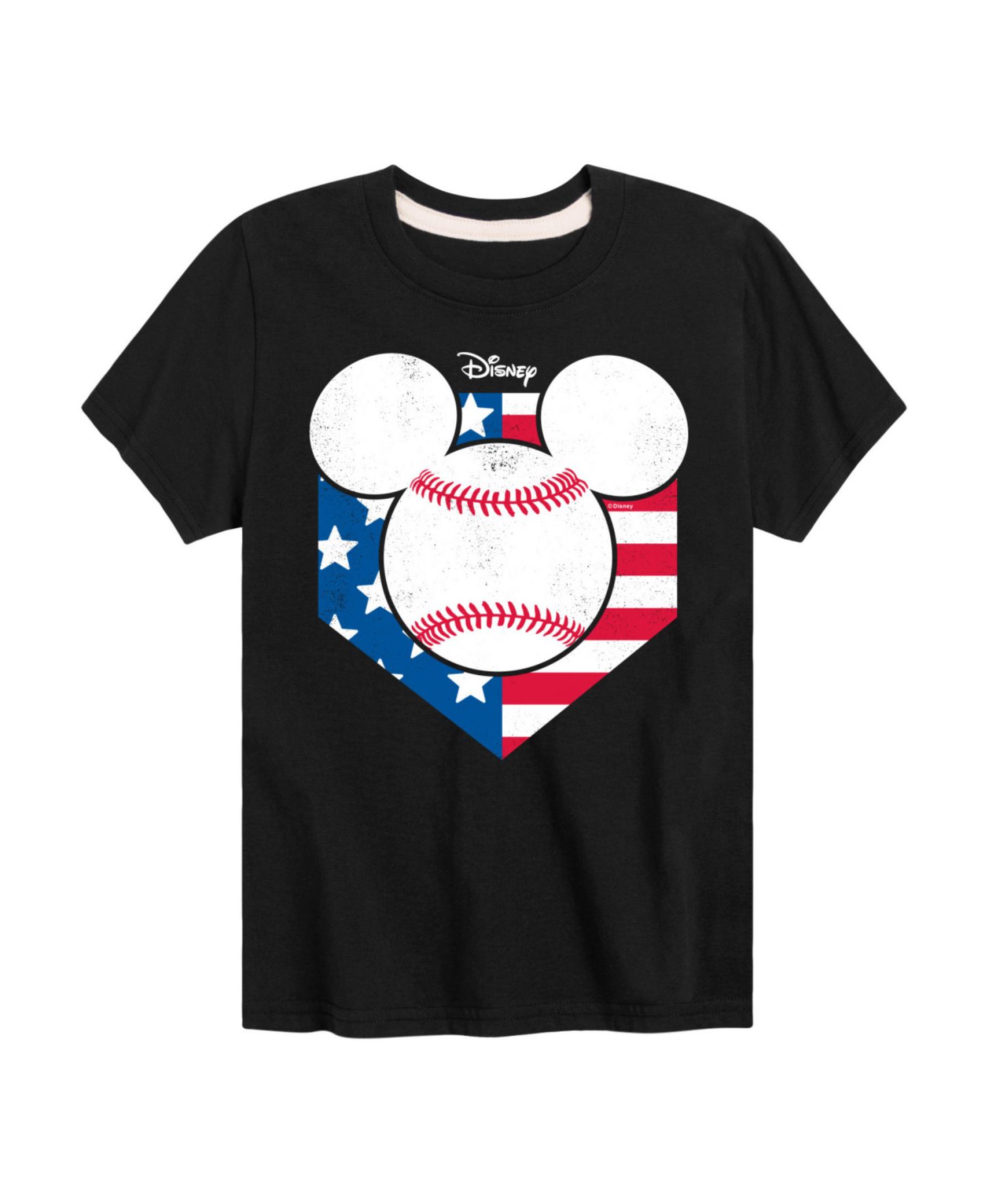 Футболка Disney Mickey Baseball Graphic для мальчиков, цвет: Чёрный — фото 1