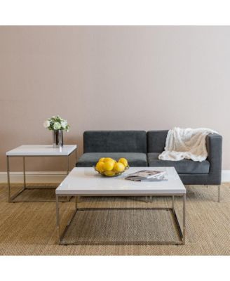 Metal Square Coffee Table for Modern Living Room Decor