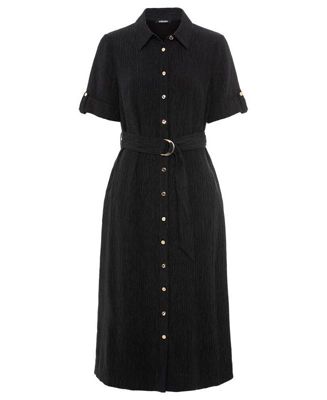 Women's Crinkle A-Line Shirt Dress