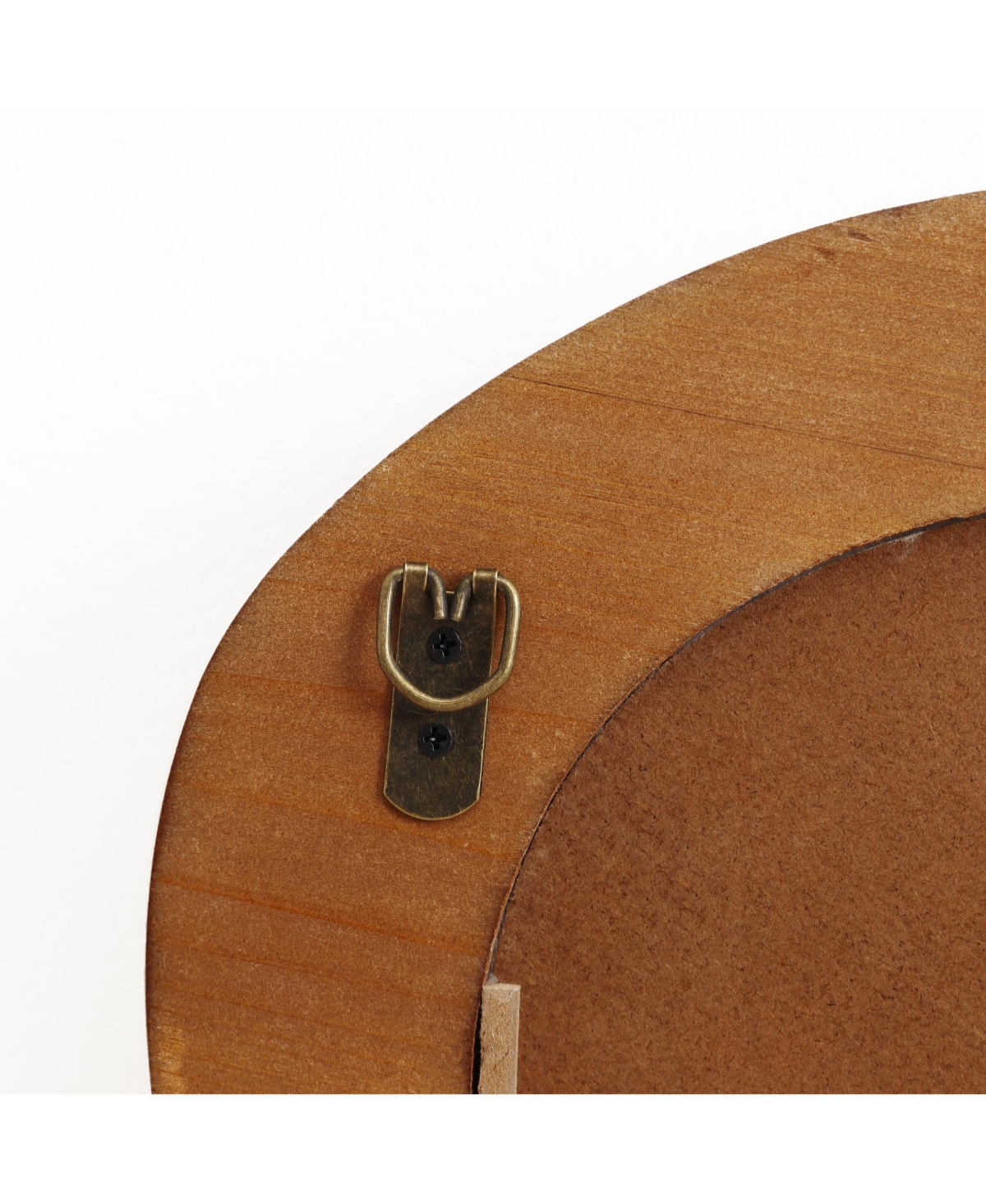 Luxenhome Natural Wood Framed Oval Irregular Wall Mirror, Accent And Vanity In Natural