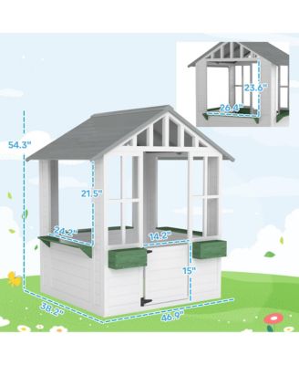 Playhouse for Kids Outdoor with Doors, Windows,