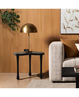 19.9-Inch Wood Irregular Shape Side Table