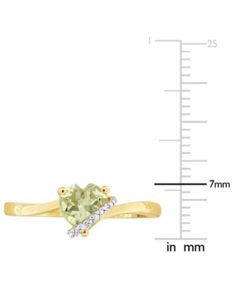 Gemstone Heart Ring in Sterling Silver