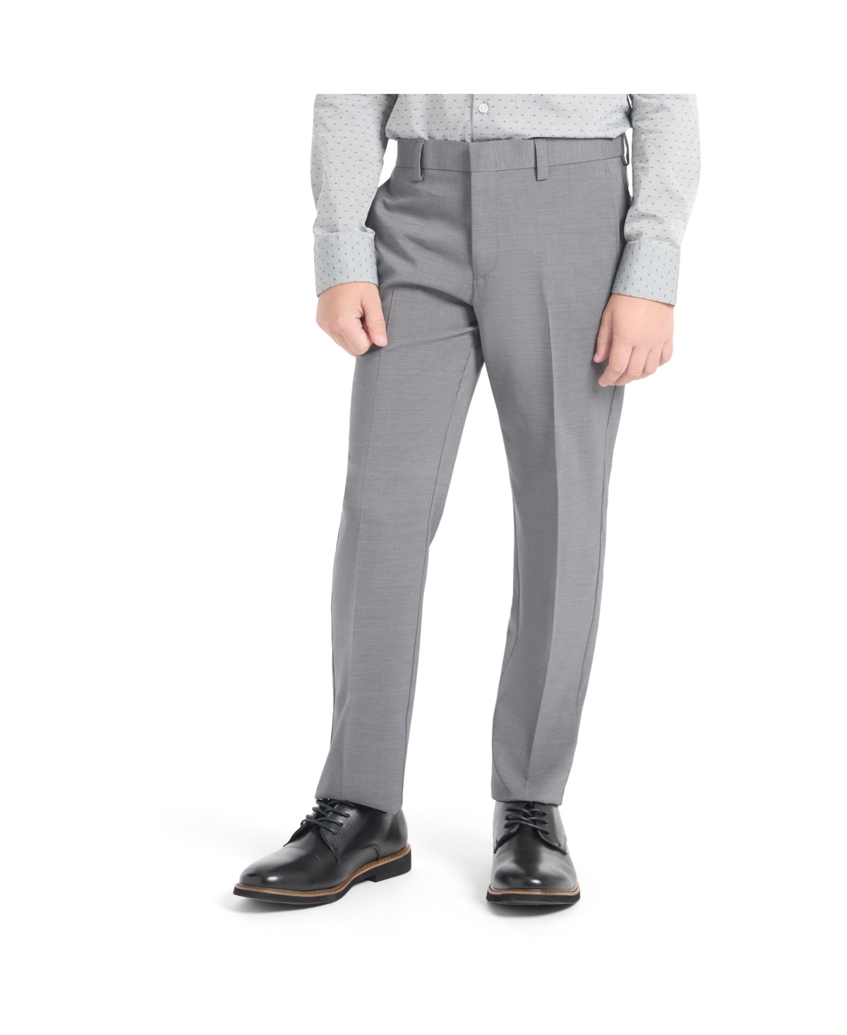 Kenneth Cole Reaction Big Boys Melange Slim Suit In Gray