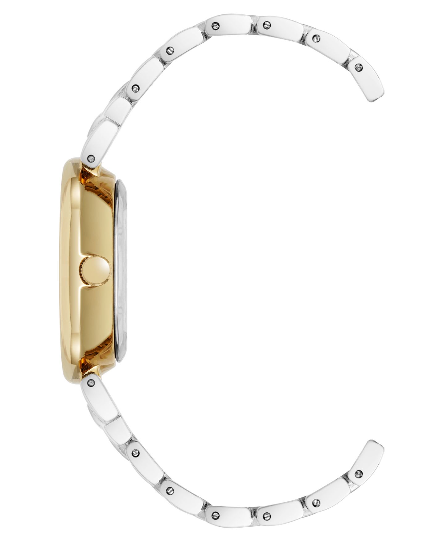 Женские часы Anne Klein Quartz Contemporary Oval Two-Tone Metal Alloy Bracelet Watch, 25mm — фото 3