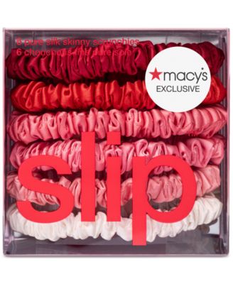 6-Pc. Strawberry Sundae Pure Silk Skinny Scrunchies Set, Exclusively at Macy's