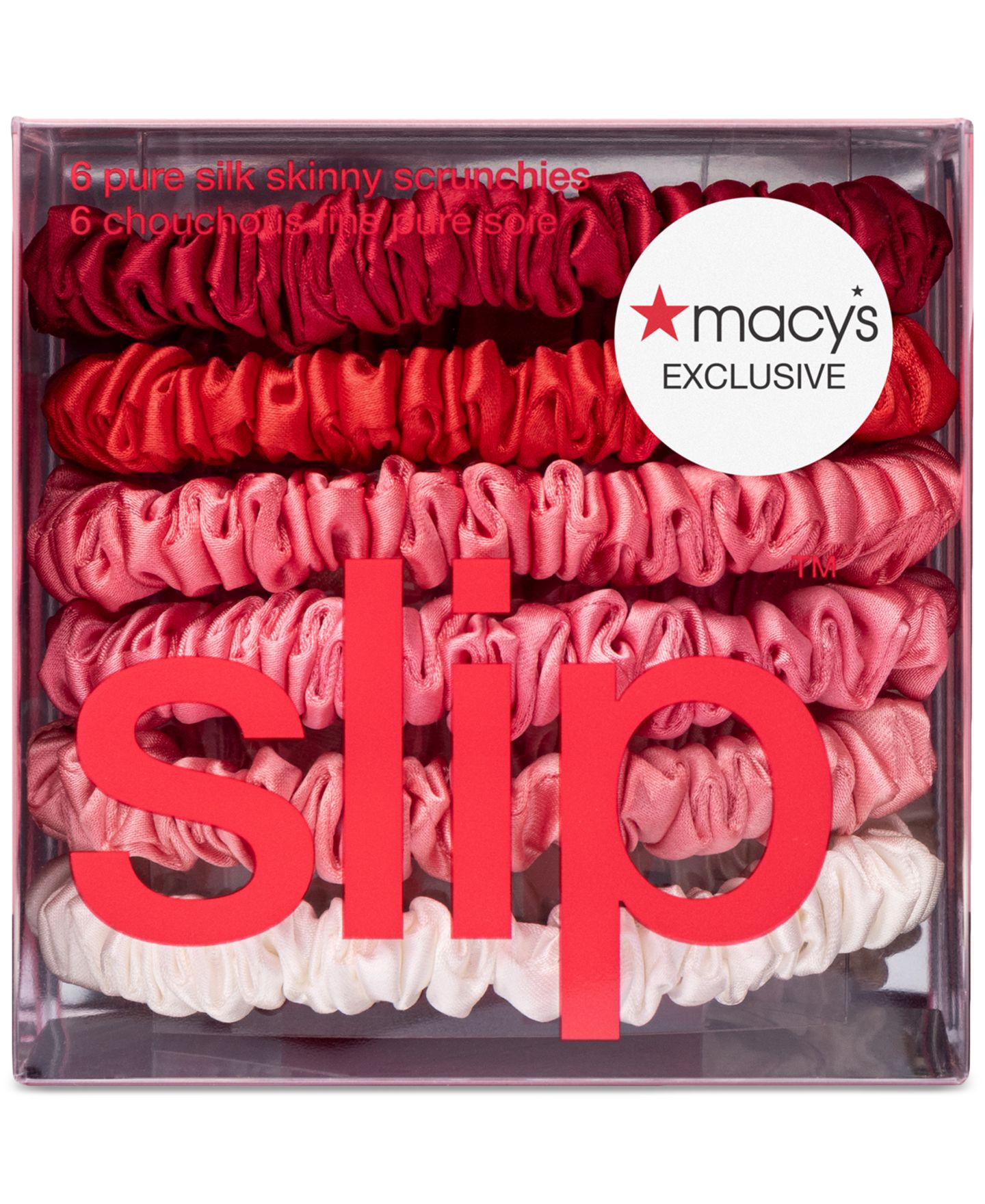Женские аксессуары для волос Slip 6-Pc. Strawberry Sundae Pure Silk Skinny Scrunchies Set — фото 3