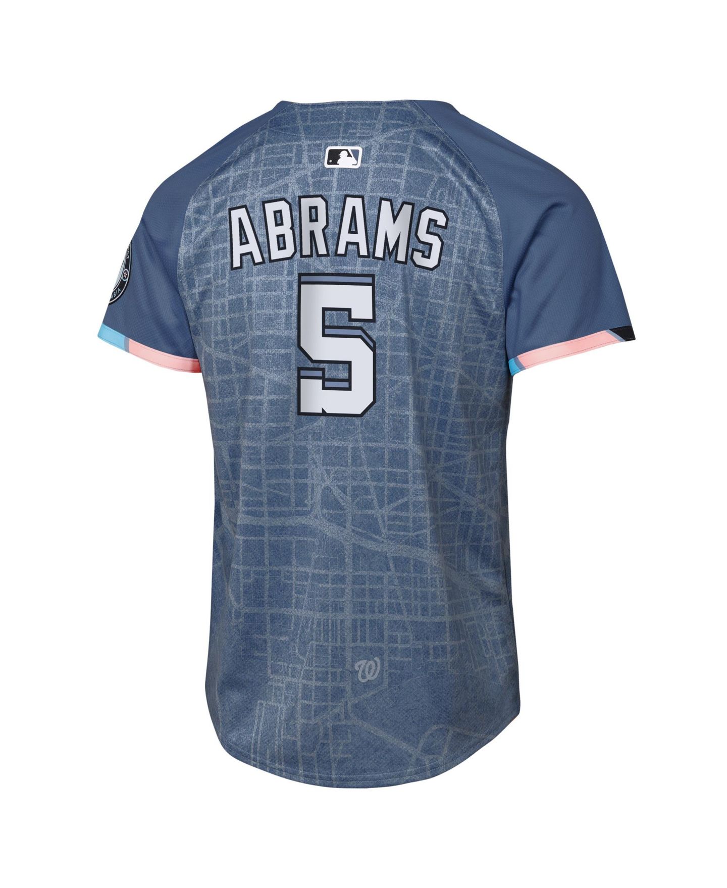Детский топ Outerstuff C.J. Abrams Blue Washington Nationals 2025 City Connect Limited Player Jersey — фото 3