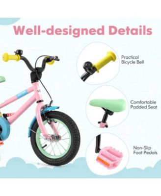 12-Inch Kids Bike with Adjustable Handlebar and Saddle, Lightweight Desig